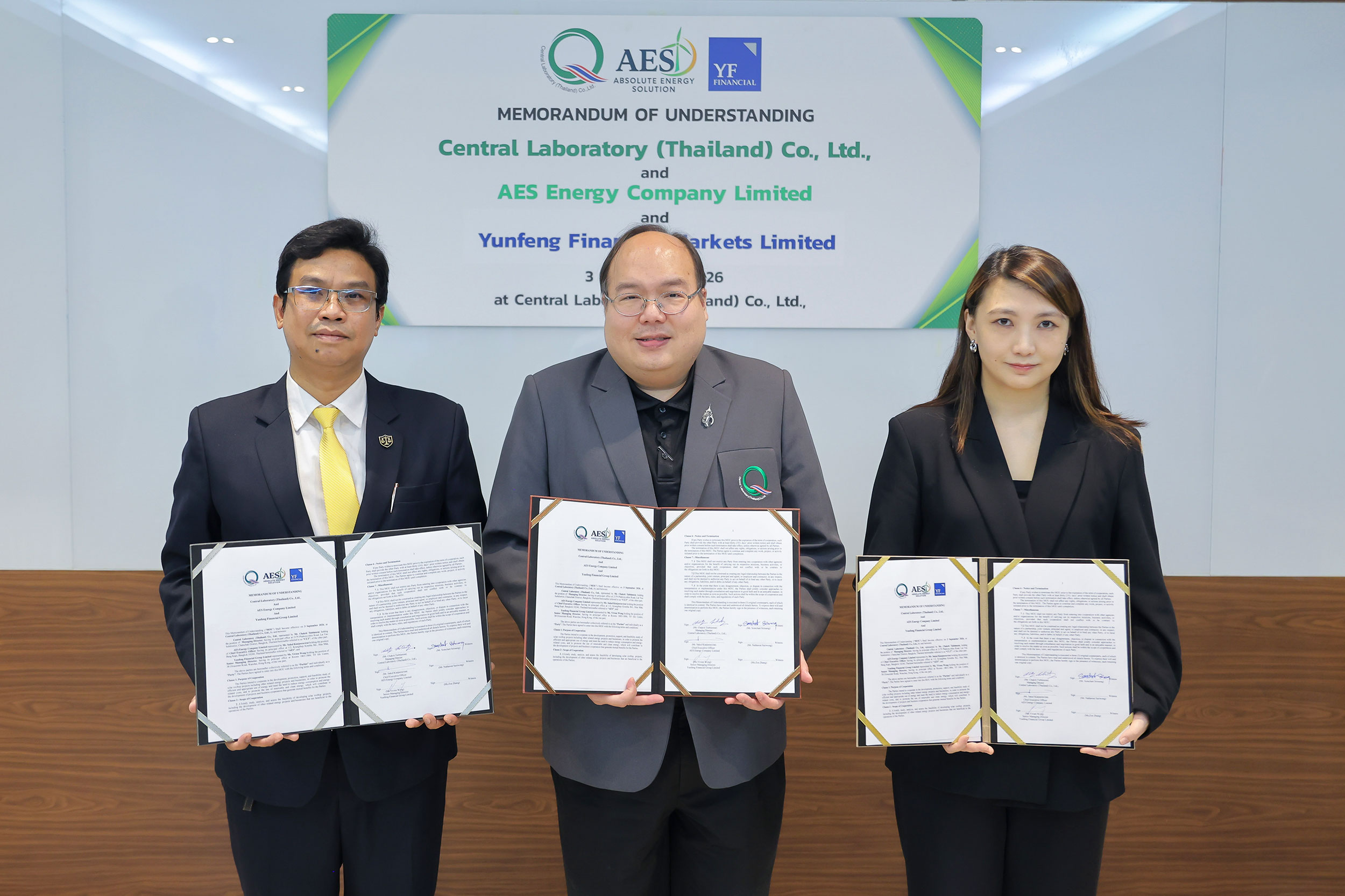 CLT携手AES Energy与云锋金融集团 推进一体化清洁能源合作，助力泰国企业迈向低碳经济